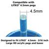 LITKO Heavy Duty Flight Bases, Square, 50mm, 3mm Clear (5) view 3
