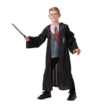 Rubies Official Harry Potter Gryffindor Deluxe Robe Costume, Includes Wand and Glasses, Childs Size 9-10 Years Halloween