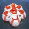 Swim Central Super Chill 6 Person Inflatable Island Float - 99" - Orange and White view 2