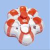 Swim Central Super Chill 6 Person Inflatable Island Float - 99" - Orange and White view 3