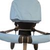 1 Pair of Colored Handlebar Armrest Conceal Covers Canvas Material to fit Bugaboo Baby Child Strollers (Light Blue) view 2