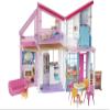Barbie Doll House Playset, Malibu House with 25+ Themed Furniture & Accessories, 6 Rooms Including 2-in-1 Transformations view 1