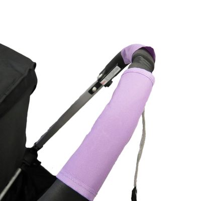 1 Pair of Colored Handlebar Armrest Conceal Covers Canvas Material to fit Bugaboo Baby Child Strollers (Light Purple)