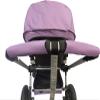 1 Pair of Colored Handlebar Armrest Conceal Covers Canvas Material to fit Bugaboo Baby Child Strollers (Light Purple) view 2