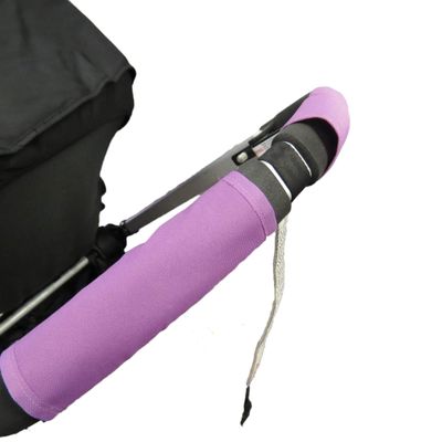 1 Pair of Colored Handlebar Armrest Conceal Covers Canvas Material to fit Bugaboo Baby Child Strollers (Purple)