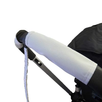 1 Pair of Colored Handlebar Armrest Conceal Covers Canvas Material to fit Bugaboo Baby Child Strollers (Grey)