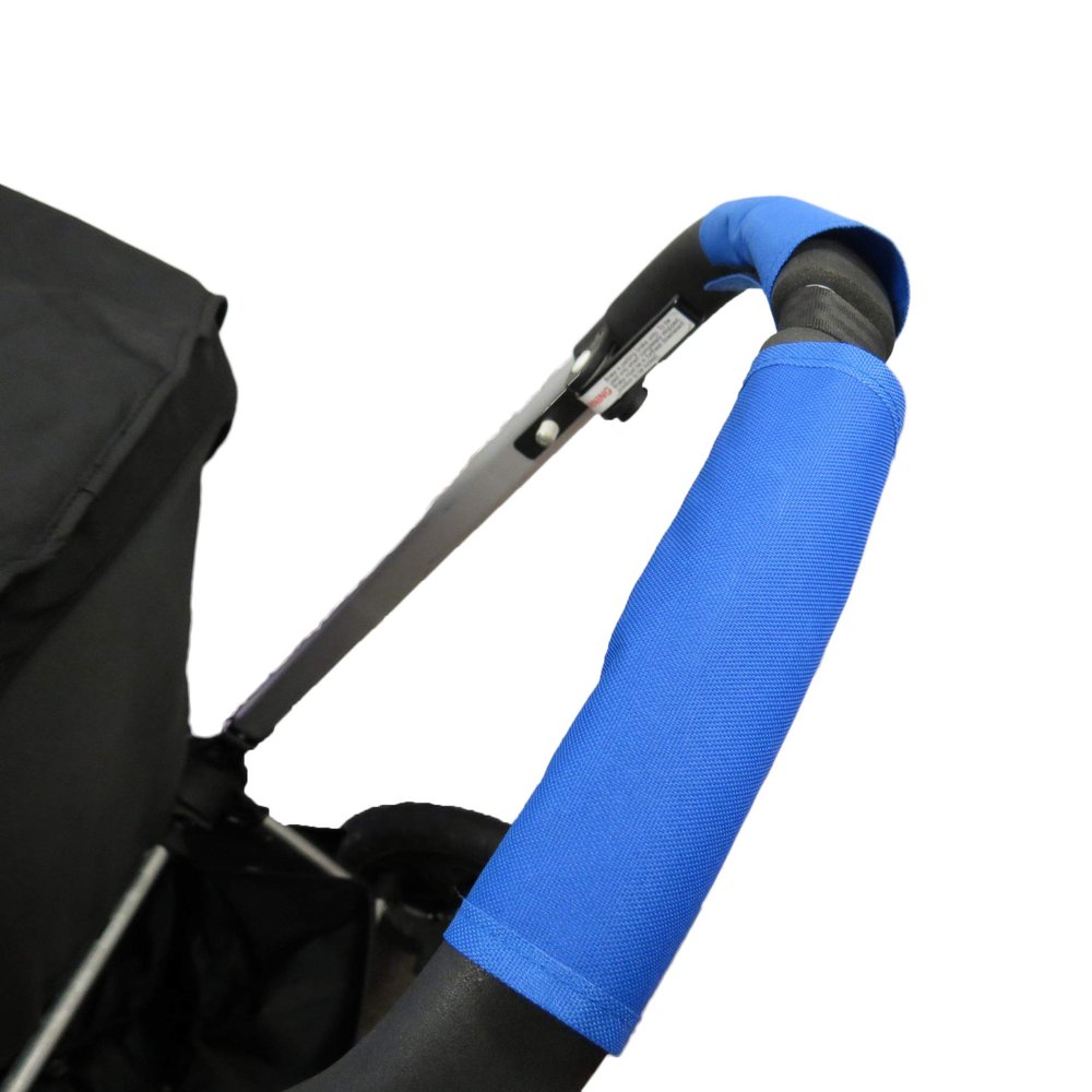 1 Pair of Colored Handlebar Armrest Conceal Covers Canvas Material to fit Bugaboo Baby Child Strollers (Blue)