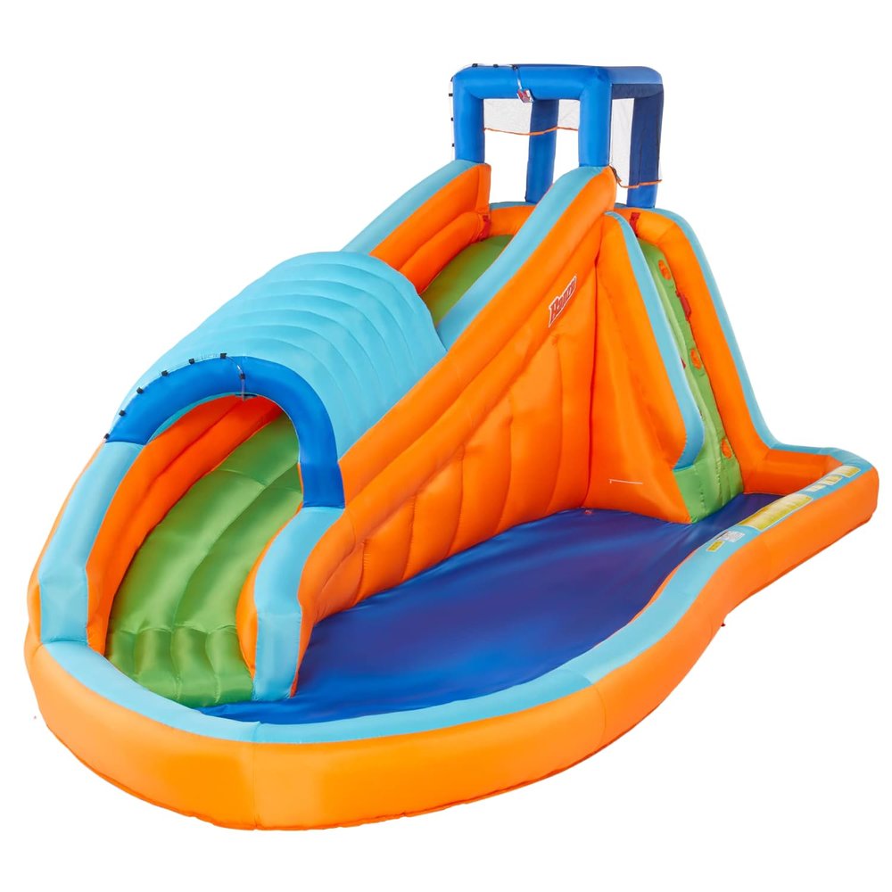Banzai Surf Rider 17.5' L x 9.5' W x 7.9' H Inflatable Water Park with Waterslide, Pool, and Sprinklers