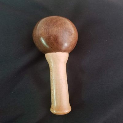 WOODEN HAND TURNED BABY RATTLE - HAND MADE - ONE OF A KIND