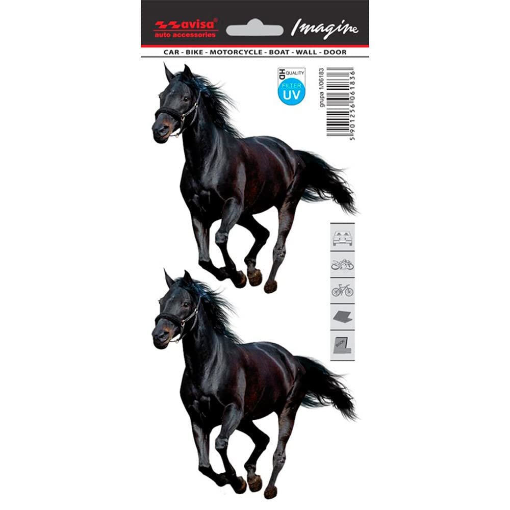 Avisa Auto Tattoo Sticker Mustang 2-pieces - 11x12cm