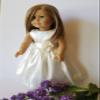 18" Doll Dress - Ivory Satin Handmade Doll Dress fits American Girl dolls view 2