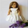 18" Doll Dress - Ivory Satin Handmade Doll Dress fits American Girl dolls view 3