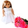 18" Doll Dress - Custom White Eyelet Handmade Doll Dress fits American Girl dolls view 1