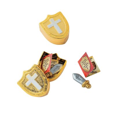 Fun Express Armor of God Toy-Filled Plastic Easter Eggs - Party Supplies - 12 Pieces