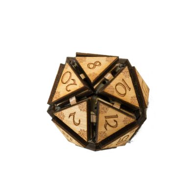 thaisan7, 20 Sided Dice - Art Kit - RAW Wood 1.5"x1.5",for Home decore, Gift