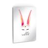 Smile Art Design Cute Rabbit Wall Decor White Background METAL PRINT Kids Room Decor Metal Wall Art Baby Room Decor Nursery Decor Made in the USA- 40x30 view 1