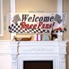 Blulu Racing Party Decorations Welcome Race Fans Banner Racing Party Suppliers Race Car Banner Garland Backdrop Photo Booth Props Car Birthday Decorations view 2
