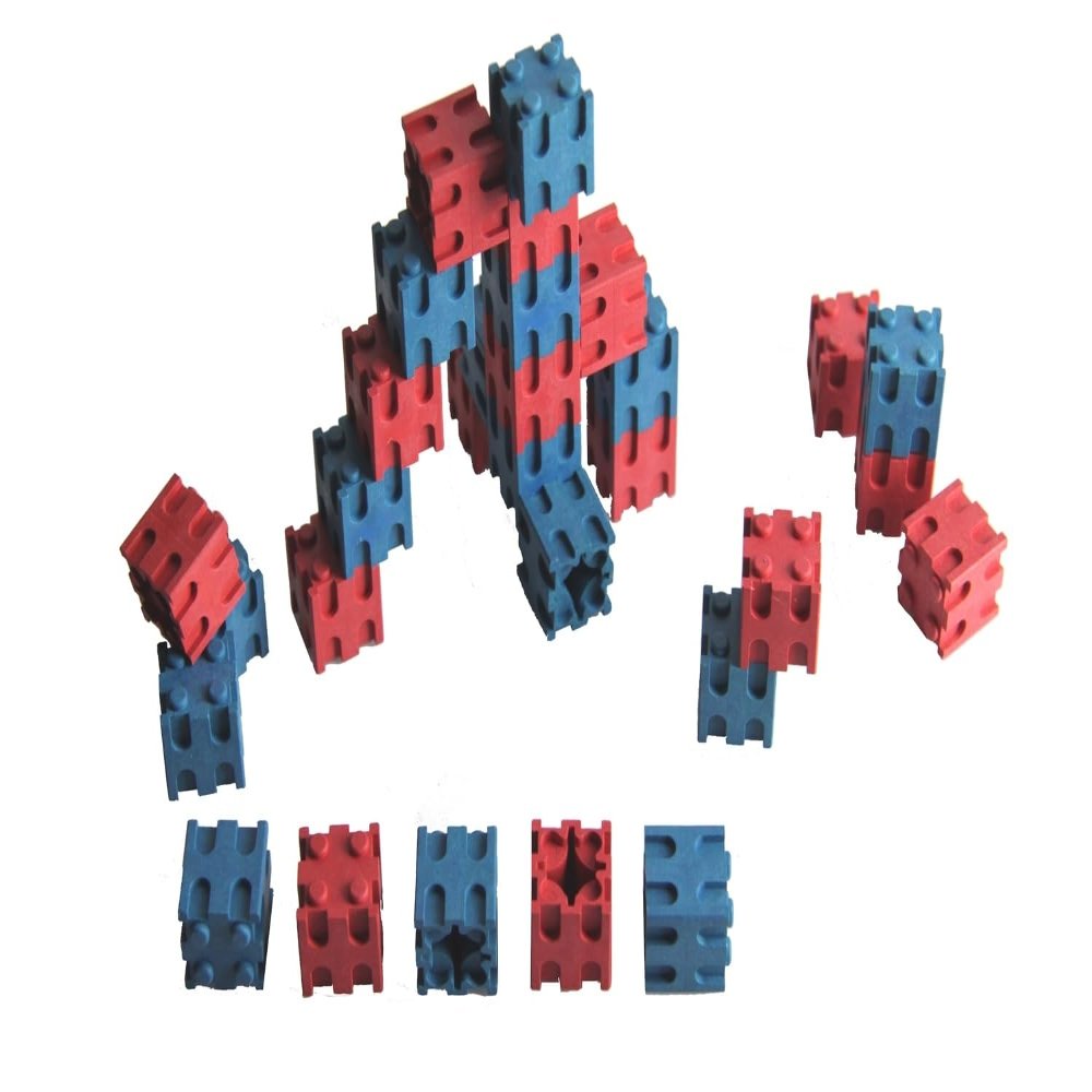 30 Steckwrfel rot/blau