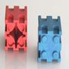30 Steckwrfel rot/blau view 2