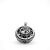 Large Sterling silver dreidel with Hebrew words a great miracle happened there Jewish Hanukkah gifts filigree design view 2