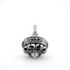 Large Sterling silver dreidel with Hebrew words a great miracle happened there Jewish Hanukkah gifts filigree design view 3