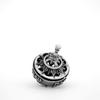 Large Sterling silver dreidel with Hebrew words a great miracle happened there Jewish Hanukkah gifts filigree design view 4