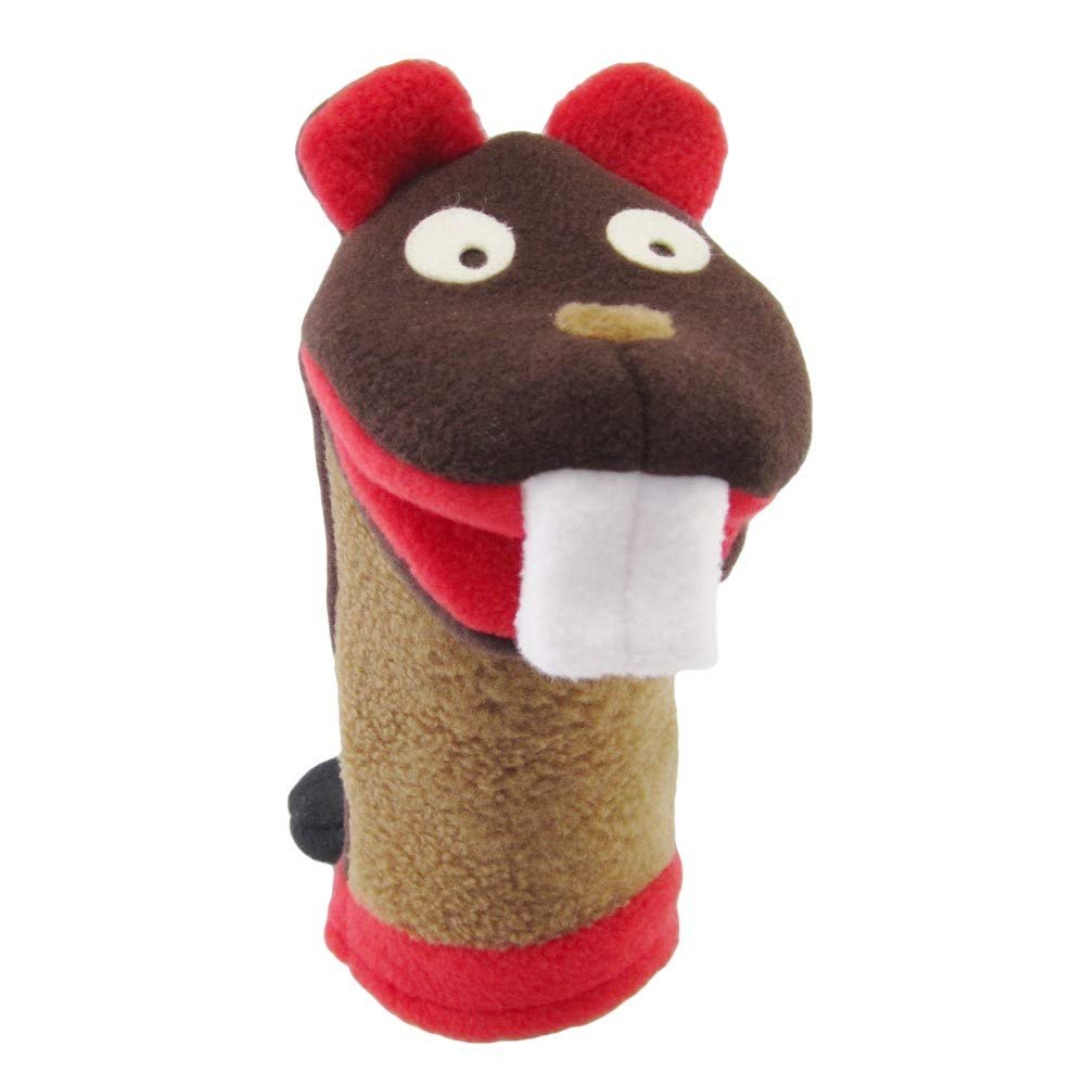 Cate and Levi Hungry Beaver Hand Puppet with Movable Mouth, Adults and Toddlers - Made in Canada - Eco Friendly Polar Fleece - with Movable Mouth