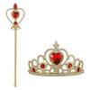 Vicloon Princess Dress Up Accessories, 2PCS Princess Crown and Wands for Little Girls, Jewelry Toy Gifts for Toddler Girls Christmas Party Cosplay Set view 1