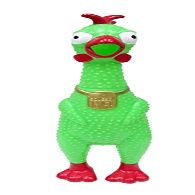 Animolds Squeeze Me Rubber Chicken Toy | Screaming Squeaky Chicken for Kids & Dogs | Novelty Prank Gag Gift (1 Pack Solid)