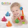 Dwi Dowellin Bath Toys Fishing Games Swimming Whales Bath Time Bathtub Toy for Toddlers Baby Kids Infant Fish Set Age 18months and up view 4