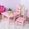 SM SunniMix 1/6 Doll Furniture, Wooden Square Chairs 3pcs/Set, Dollhouse Dining Room Living Room Decor, 12inch Doll Furnishings Model Toy, Pink view 4