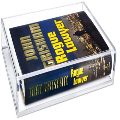 Clear Acrylic Display Case for Books & Collectibles, Premium Book Display Box with Polished Edges & Crystal Clear Sides for Showcasing Memorabilia, Photos & Keepsakes,10.25"L x 7.1"W x 1.75"H. (A084)