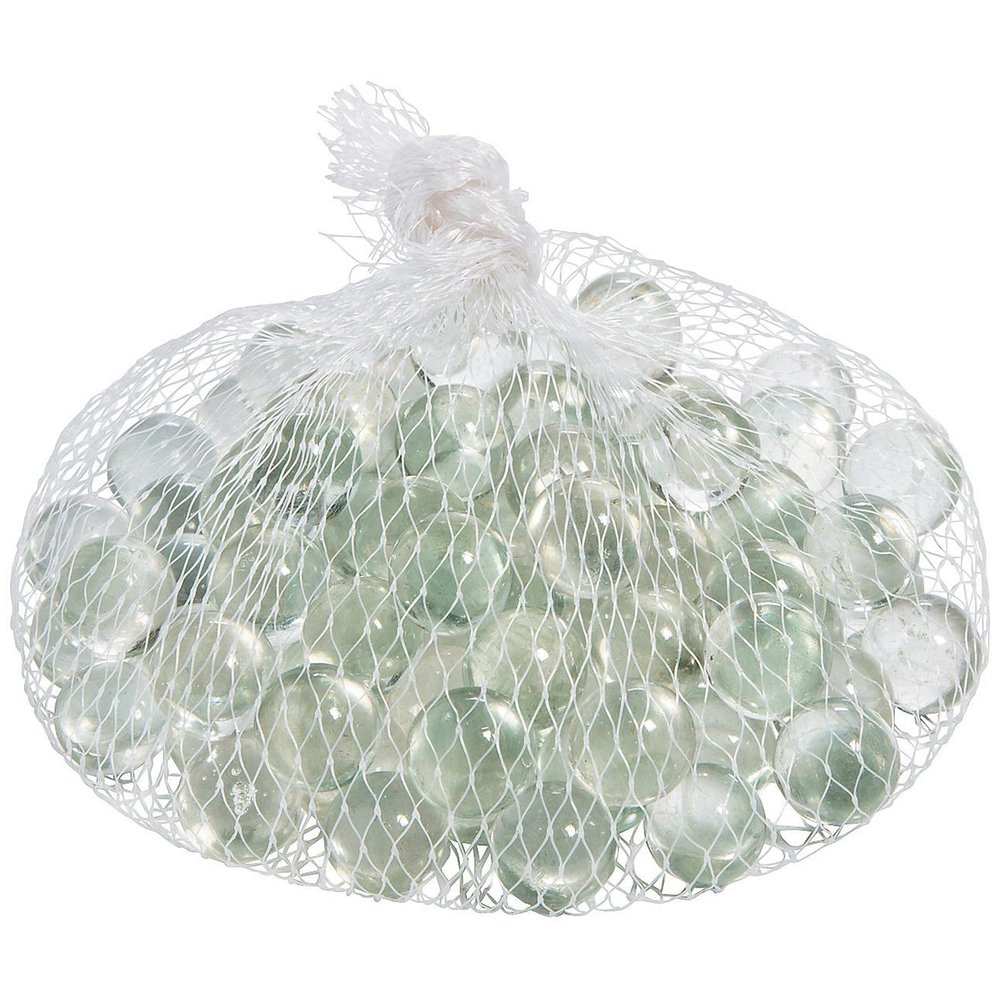 Fun Express Clear Glass Marbles - Bulk 1lb, 87 Marbles - Wedding and Home Decor Accessories