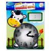 Premier Stationery Clever Kidz Wipe-clean 'Cow' Teaching Clock. 25x26cm view 1