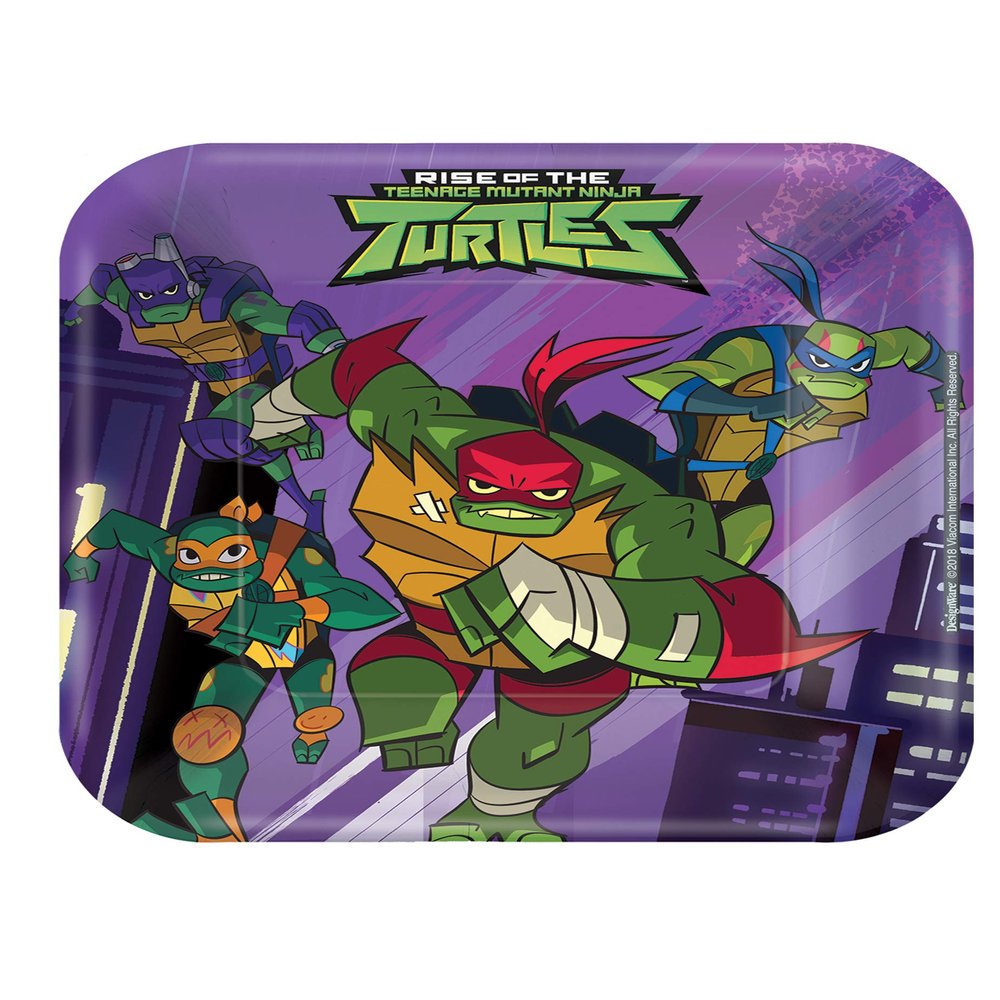 amscan (PKT) Rise of The TMNT Square Paper Plates 18cm (8 pk)