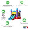 HeroKiddo 14x18 Jelly Bean Castle Inflatable Bounce House with Dual Lane Slide,14.5' Tall Commercial PVC Bouncer with Basketball Hoop and Blower for Kids, Adult and Rental Use, Indoor & Outdoor view 4