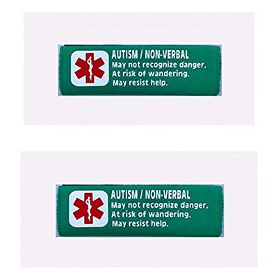 2 Pack Non-Verbal Autism Car Seat Harness - Backpack Strap Medical Alert Cover (Green)