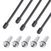 uxcell RC Antenna Tube Black with Silver Mount and Cap for RC Boat 5pcs view 1