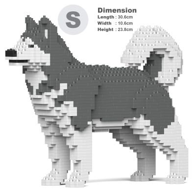 JEKCA Alaskan Malamute 01S-M03 | Dog Plastic Building Blocks | Age 14+