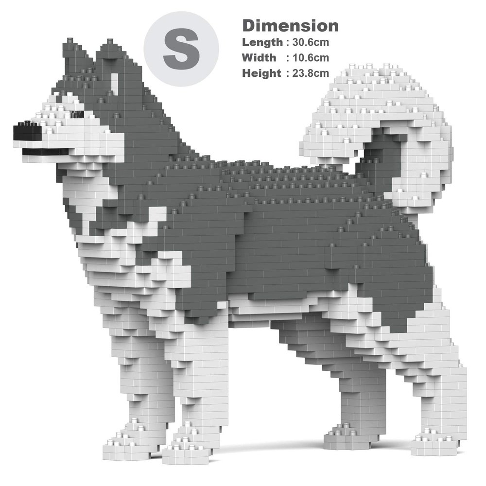 JEKCA Alaskan Malamute 01S-M03 | Dog Plastic Building Blocks | Age 14+