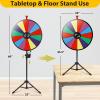 Smartxchoices 24" Spinning Prize Wheel with Height Adjustable Stand 14 Slots Color Prize Wheel Spinner Game with Dry Erase & Marker Pen, Trade Show Carnival Fortune view 2