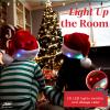 Winks Novelty Funny Light Up Santa Hat with Blinking Color-Changing LED Lights - Soft Plush Faux Fur Hat for Adults and Kids (1 Hat) view 3