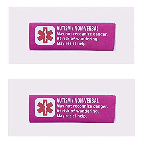 2 Pack Non-Verbal Autism Car Seat Harness - Backpack Strap Medical Alert Cover (Pink)