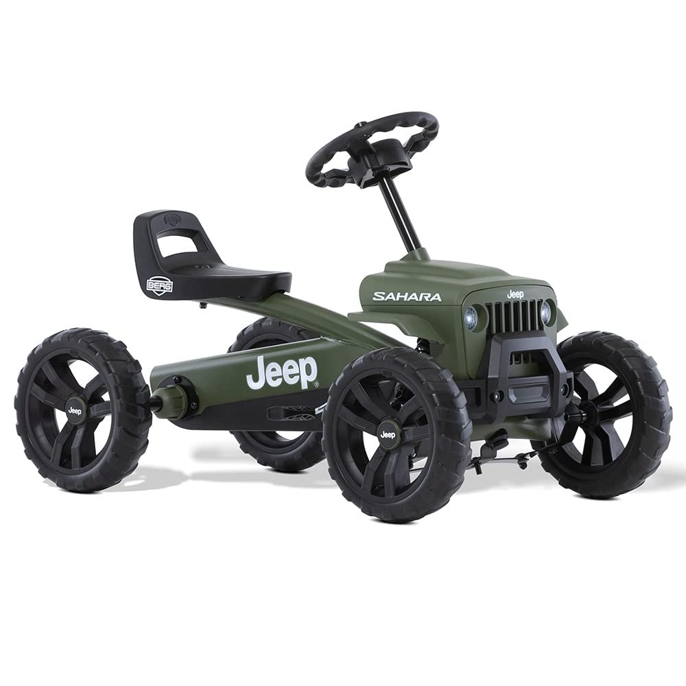 BERG Pedal Kart Buzzy Jeep Sahara | Pedal Go Kart, Kids Ride On Toys | Pedal Cars for Kids 2-5 | Outdoor Toys Go Cart for Boys & Girls | Safe 4-Wheel Stability, EVA Tires