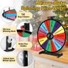 BBBuy Spinning Prize Wheel Spinner Stand with 14 Slots Color Face,Editable Dry Erase Maker & Eraser for Fortune Spin Game Carnival Tradeshow (24 Tabletop) view 2