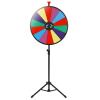 BBBuy 24" Color Spinning Prize Wheel Spinner Adjustable Stand with 14 Slots Color Face,Editable Dry Erase Maker & Eraser for Fortune Spin Game Carnival Tradeshow (24 Tripod Stand) view 1