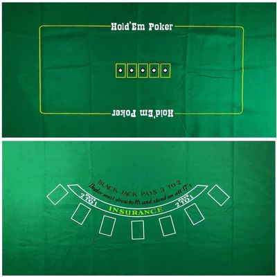 Cyber-Deals Blackjack & Texas Holdem Poker 2-Sided Premium Felt Layout 90cm x 180cm