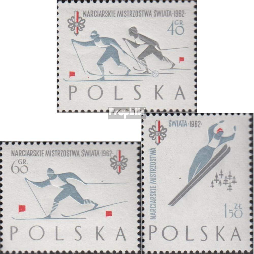 Poland 1294C-1296C (Complete.Issue.) unmounted Mint/Never hinged ** MNH 1962 Ski (Stamps for Collectors) Winter Sports (Skiing/ice Hockey/Bobsleigh ...)
