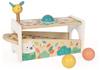 Janod Pure Tap Pastel Wooden Xylophone Pounding Bench with Cherry Wood Balls & Bee Shaped Hammer for Ages 12+ Months (J05155) view 1