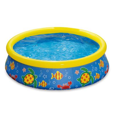 Summer Waves P1000515C167 5ft x 15in Inflatable Quick Set Pool w/Ocean Print